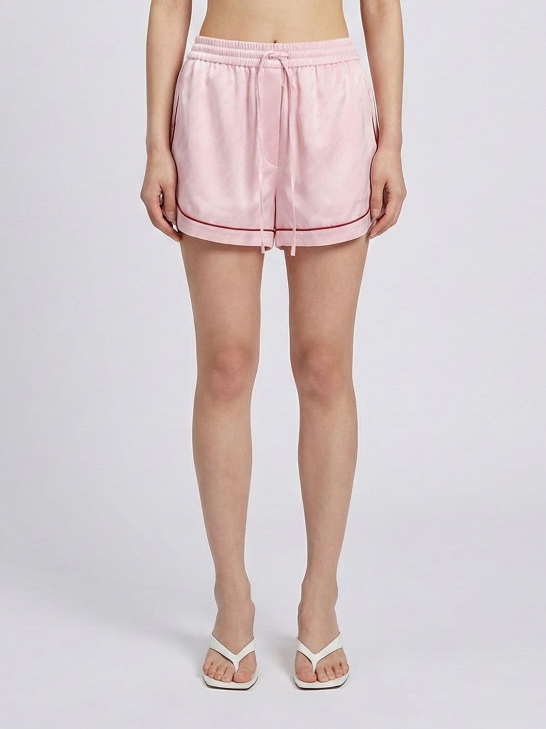 Off-White Viscose Blend Sport Shorts