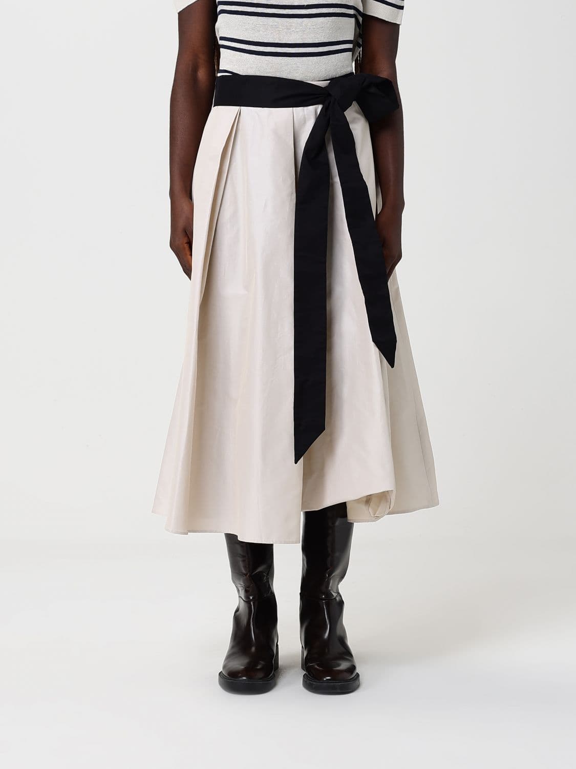 's Max Mara Baschi Cotton Blend Twill Midi Skirt