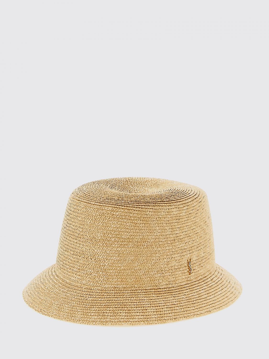 Saint Laurent Cassandre Hat in Raffia