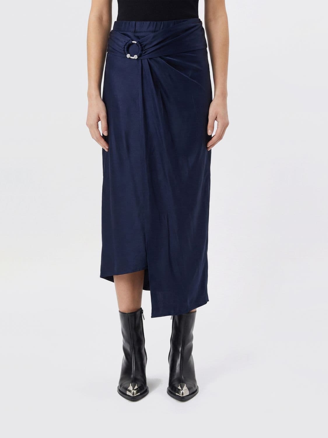 Rabanne Asymmetric Jersey Skirt