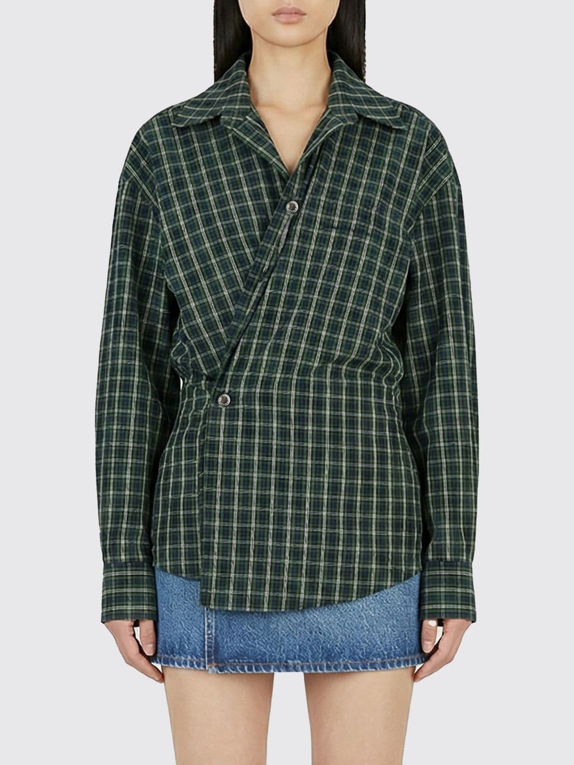 Alexander Wang Cotton and Denim Chemisier Dress