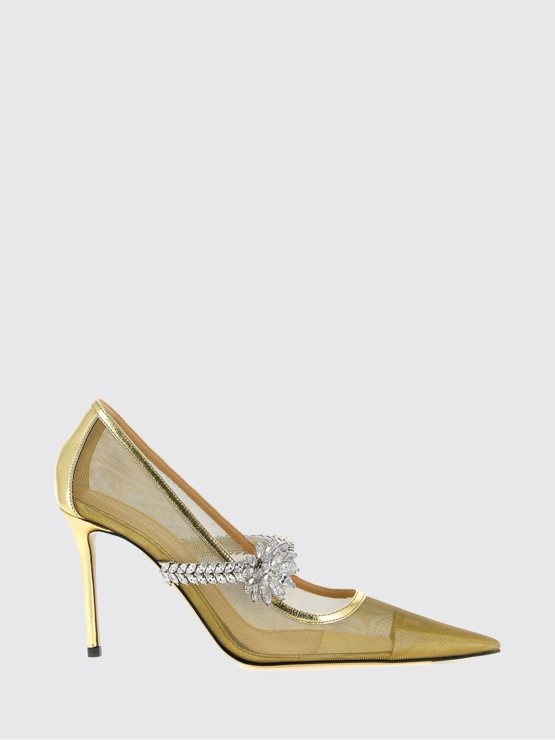 Mach & mach Lotus Flower Mesh Heeled Pumps