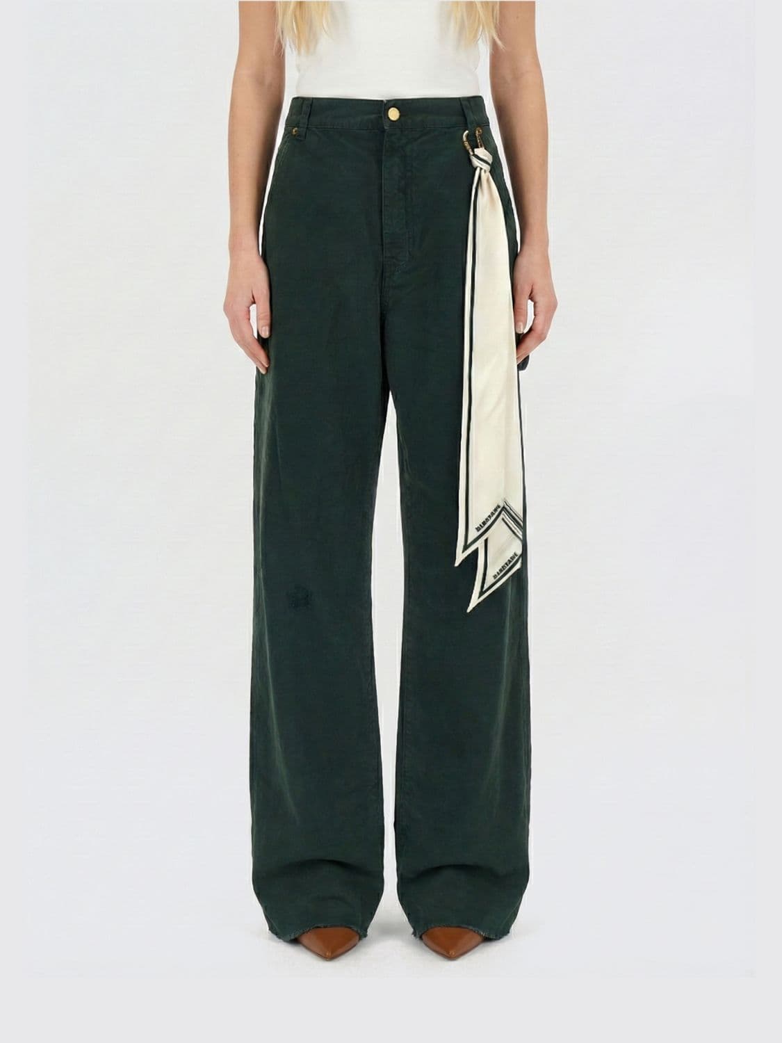 Darkpark Cotton Wide-Leg Trousers
