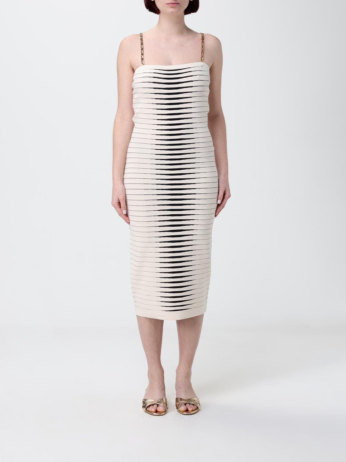 Elisabetta Franchi Viscose Blend Midi Dress