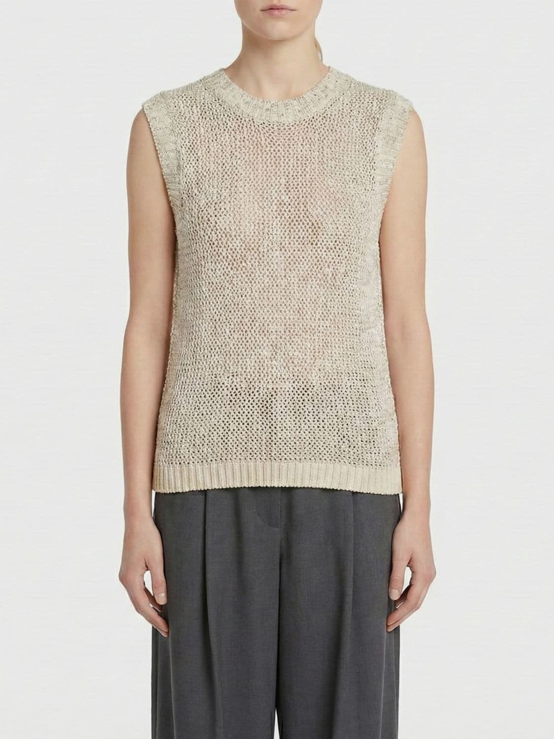Golden Goose Knitted Vest with Applied Sequins