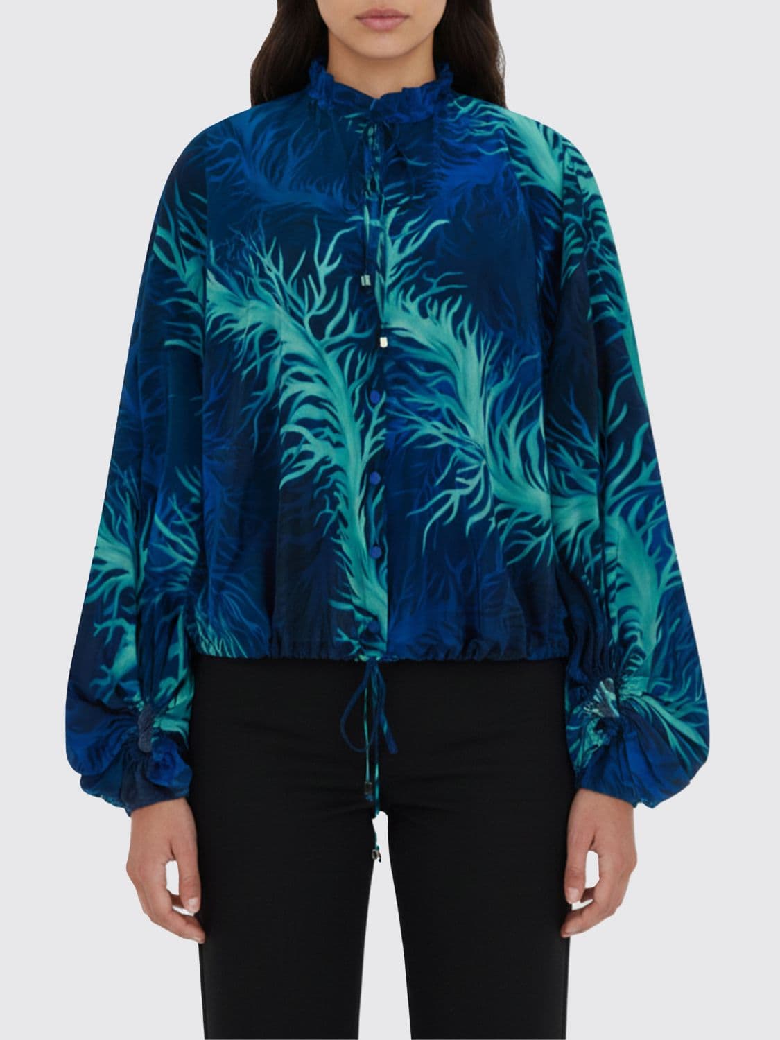 F.r.s For Restless Sleepers F. R.S FOR RESTLESS SLEEPERS Printed Silk Blouse F. R.S. For Restless Sleepers · S