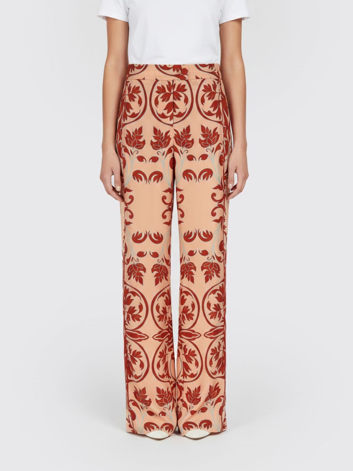 F.r.s For Restless Sleepers F. R.S FOR RESTLESS SLEEPERS Ethnic Print Silk Trousers F. R.S. For Restless Sleepers