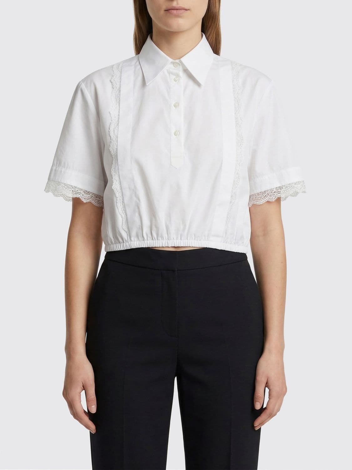 Ermanno Scervino Cropped Cotton Shirt