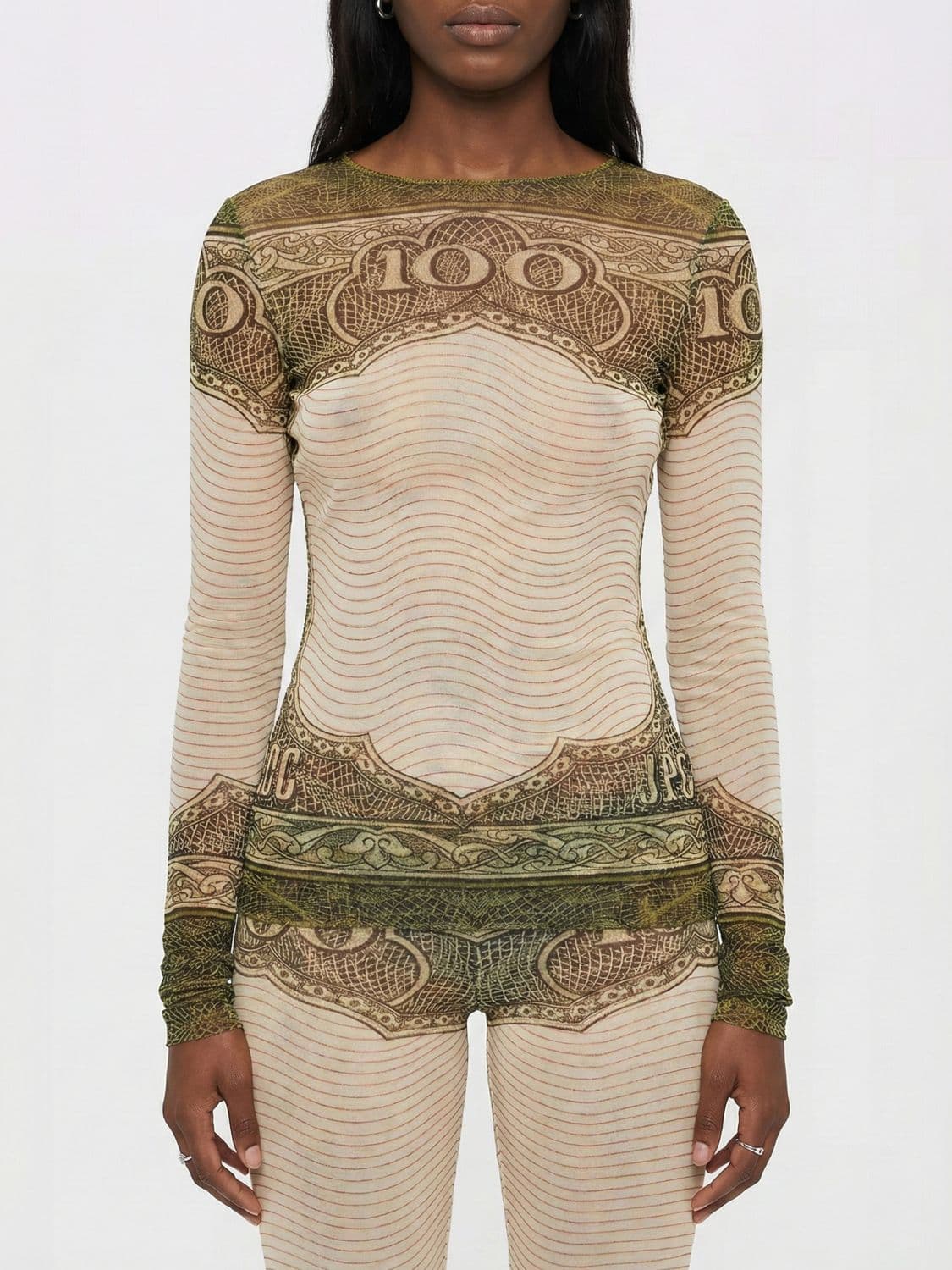 Jean Paul Gaultier Printed Technical Fabric Top