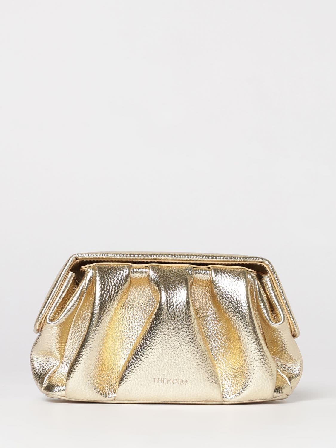 Themoirè Laminated Vegan Leather Clutch