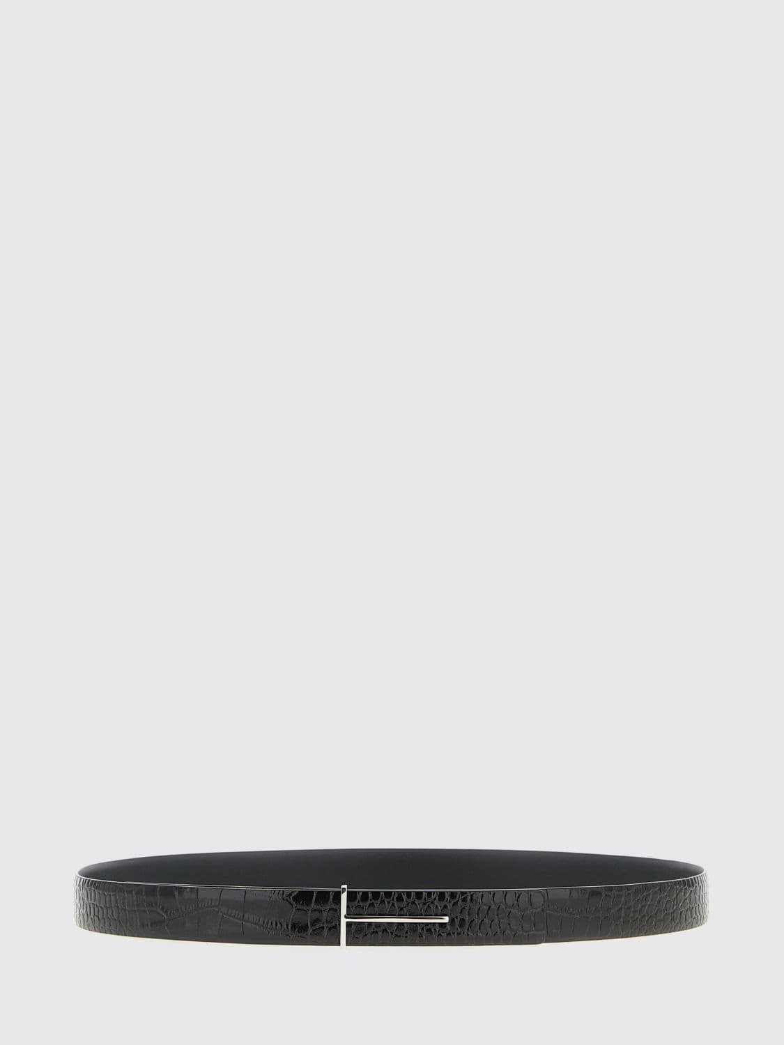 Tom Ford Croc-Print Leather Belt