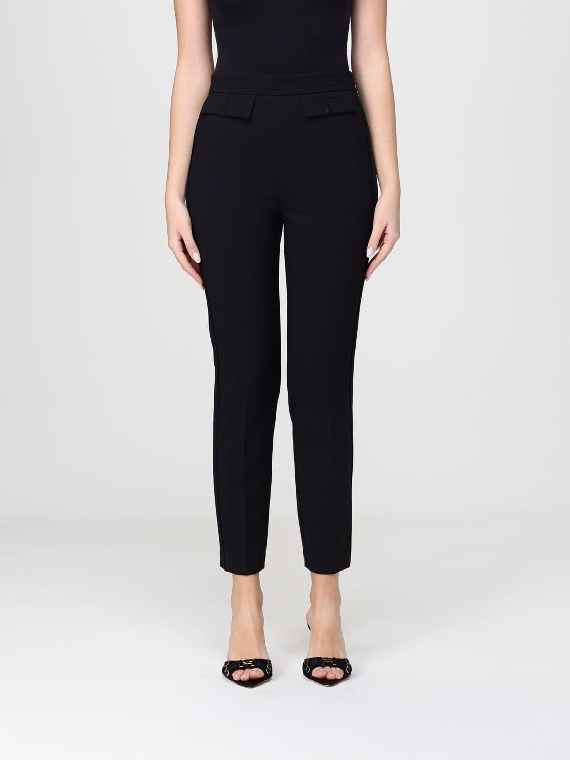 Elisabetta Franchi Crepe Cropped Trousers