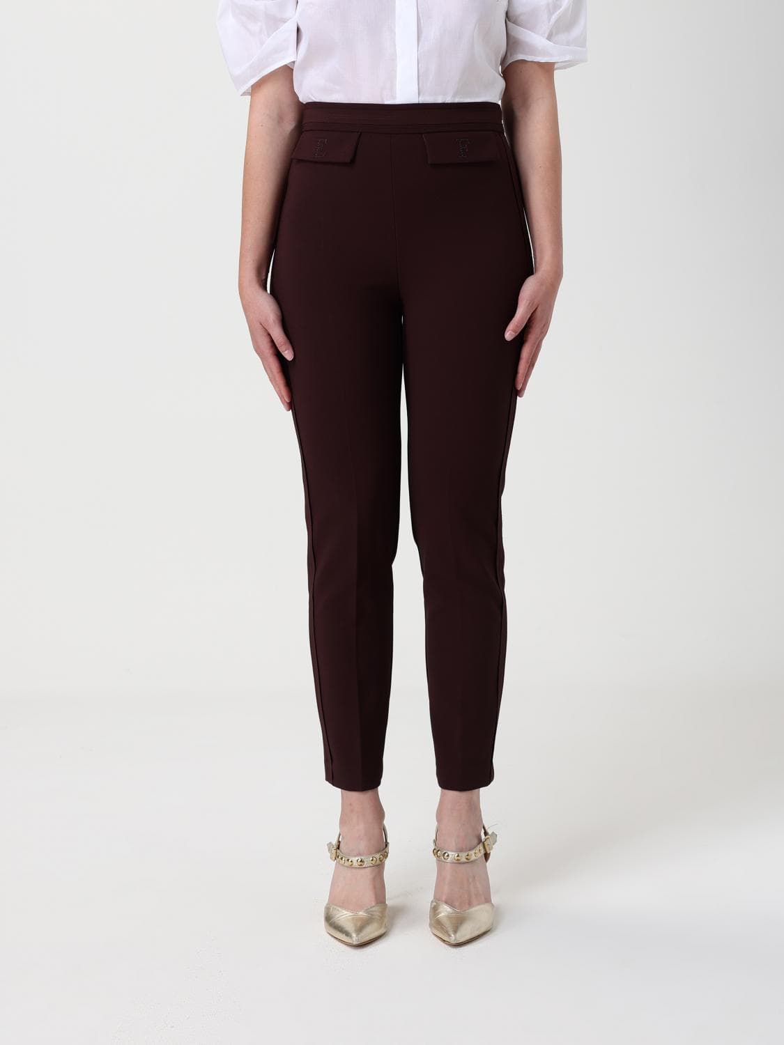 Elisabetta Franchi Crepe Cropped Trousers