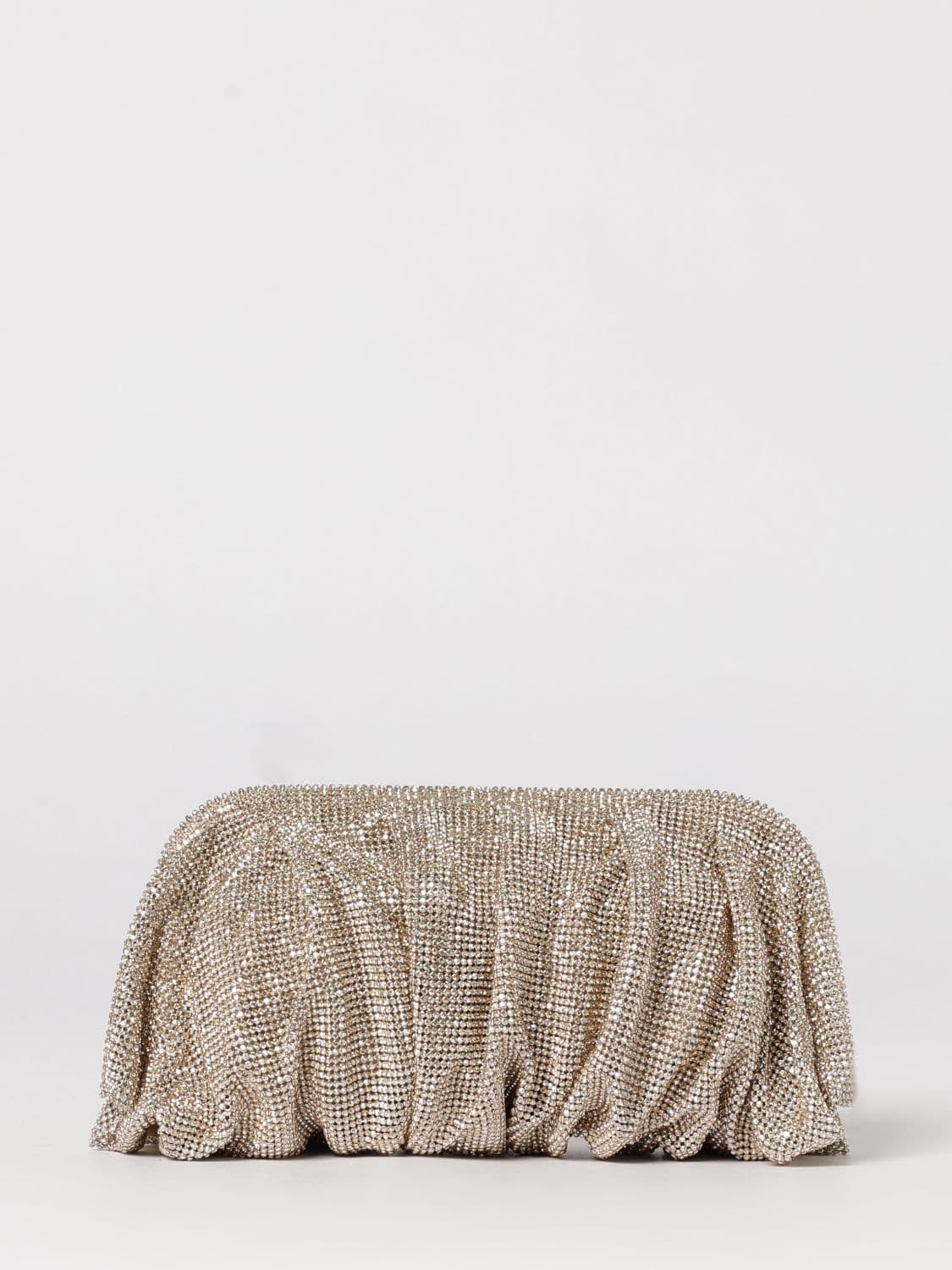 Benedetta Bruzziches Aluminum Venus La Grande Clutch with Rhinestones