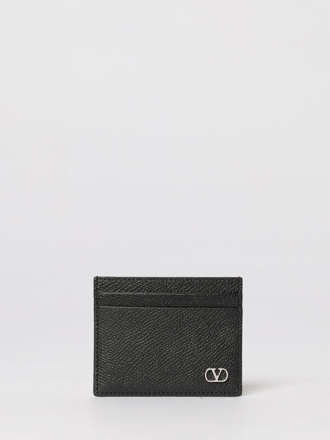 Valentino Garavani VLogo Signature Grained Leather Credit Card Holder