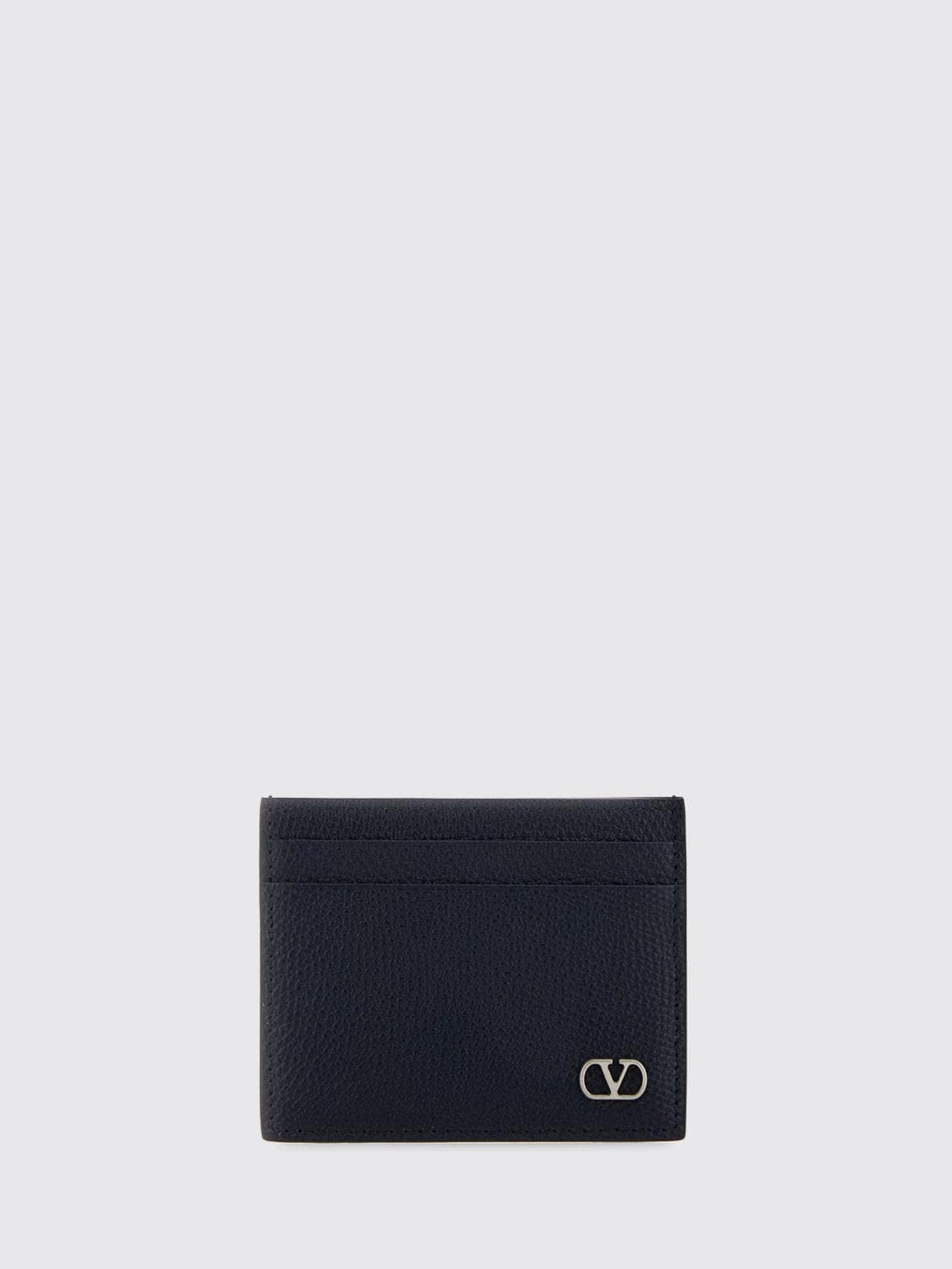 Valentino Garavani VLogo Signature Grained Leather Credit Card Holder · OS