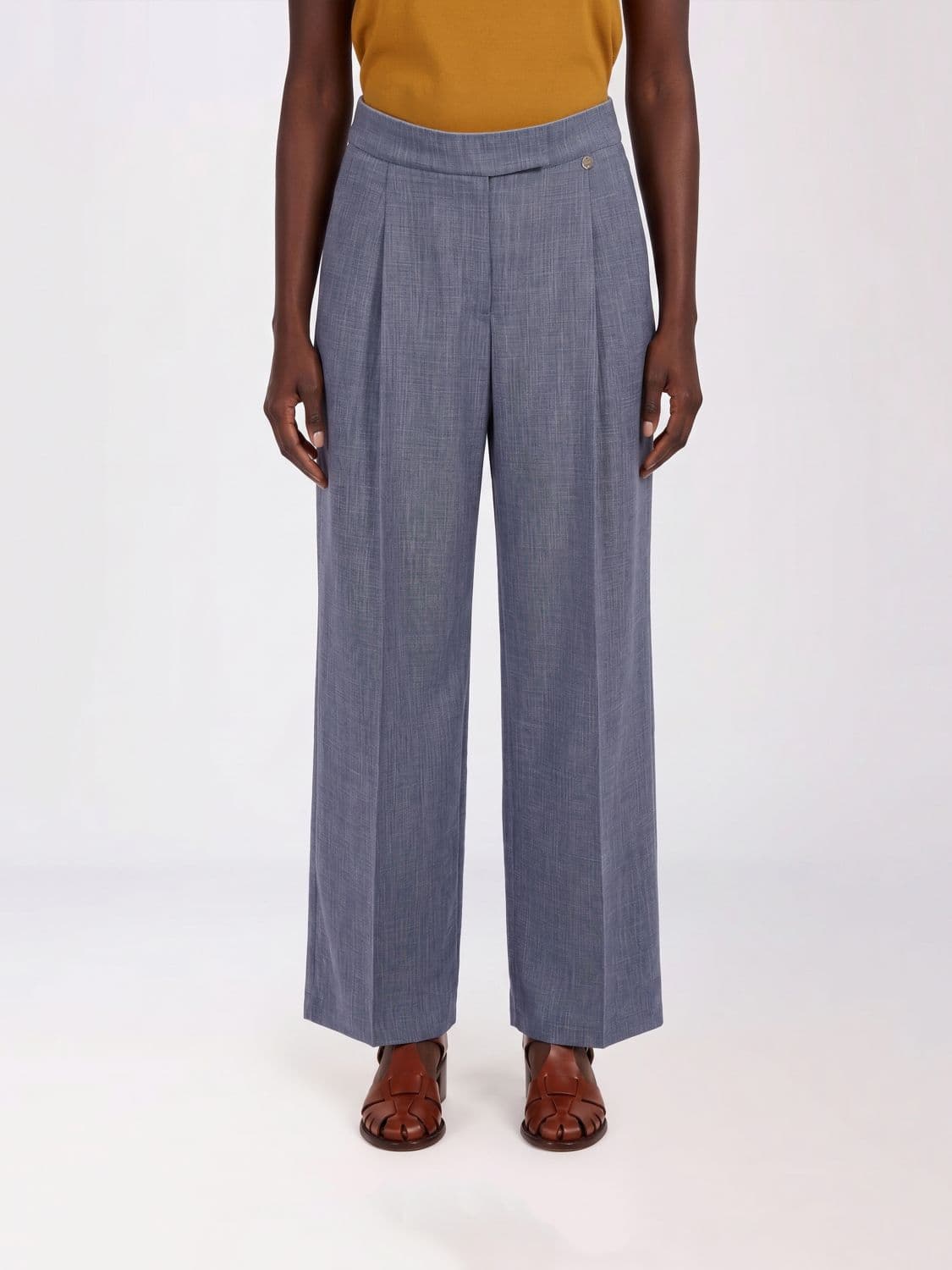 Liu Jo Viscose Blend Wide-Leg Trousers