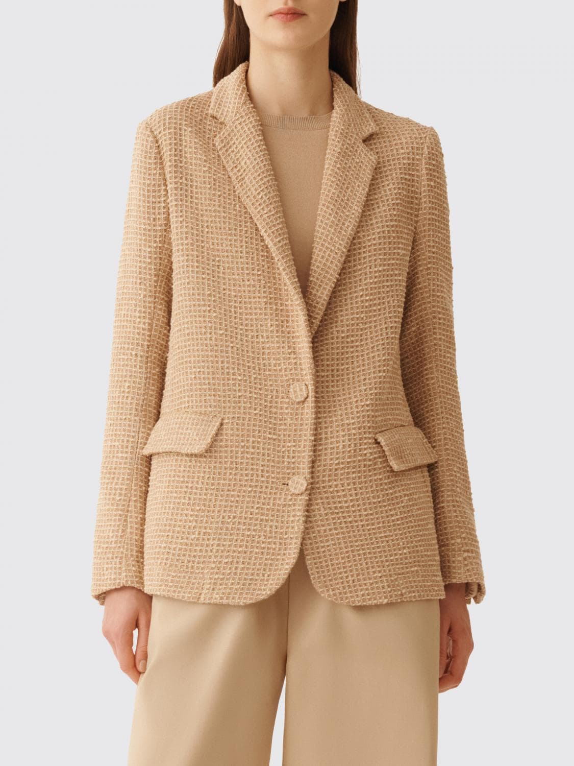Fabiana Filippi Single Breasted Cotton Blend Blazer