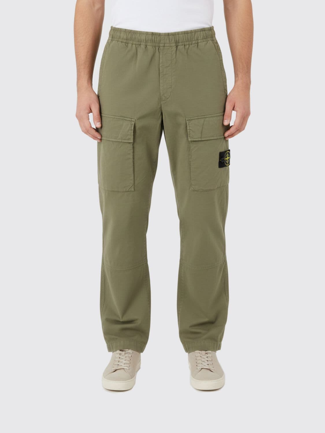 Stone Island Cotton Twill Cargo Trousers