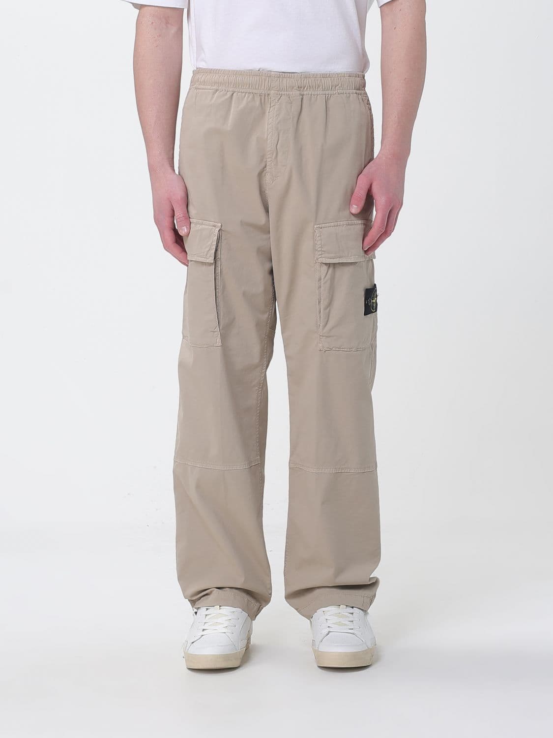 Stone Island Cotton Twill Cargo Trousers