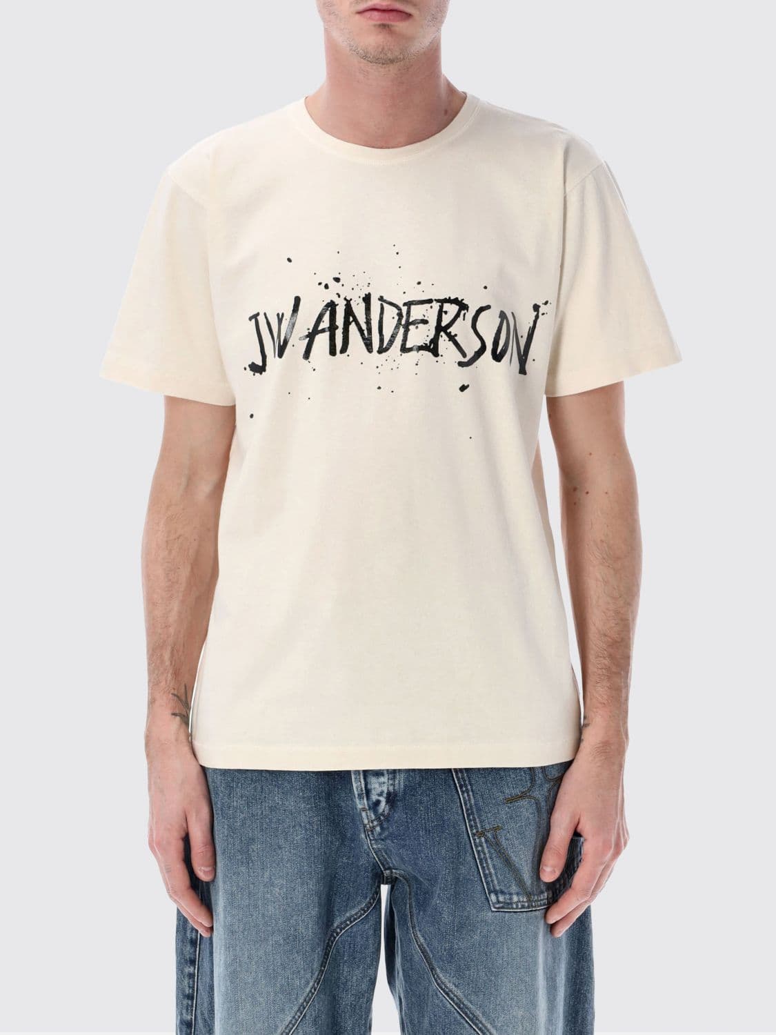 Jw Anderson Cotton Crew Neck T-Shirt with Logo