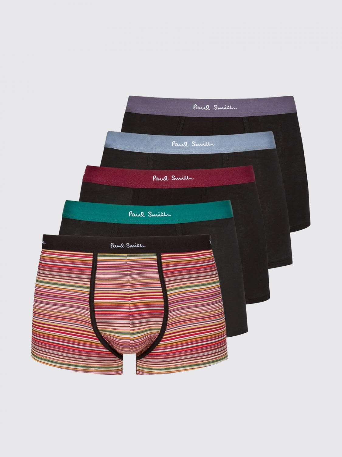 Paul Smith Set of 5 Striped Cotton Boxers