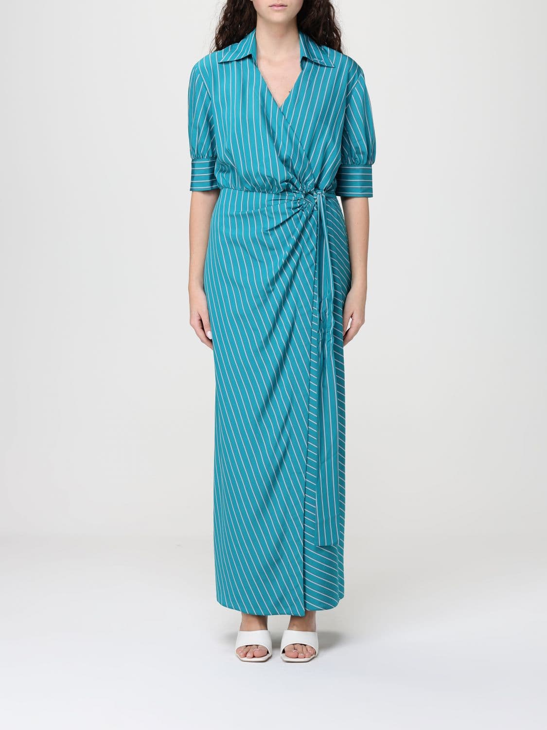 Pinko Striped Cotton Shirt Dress