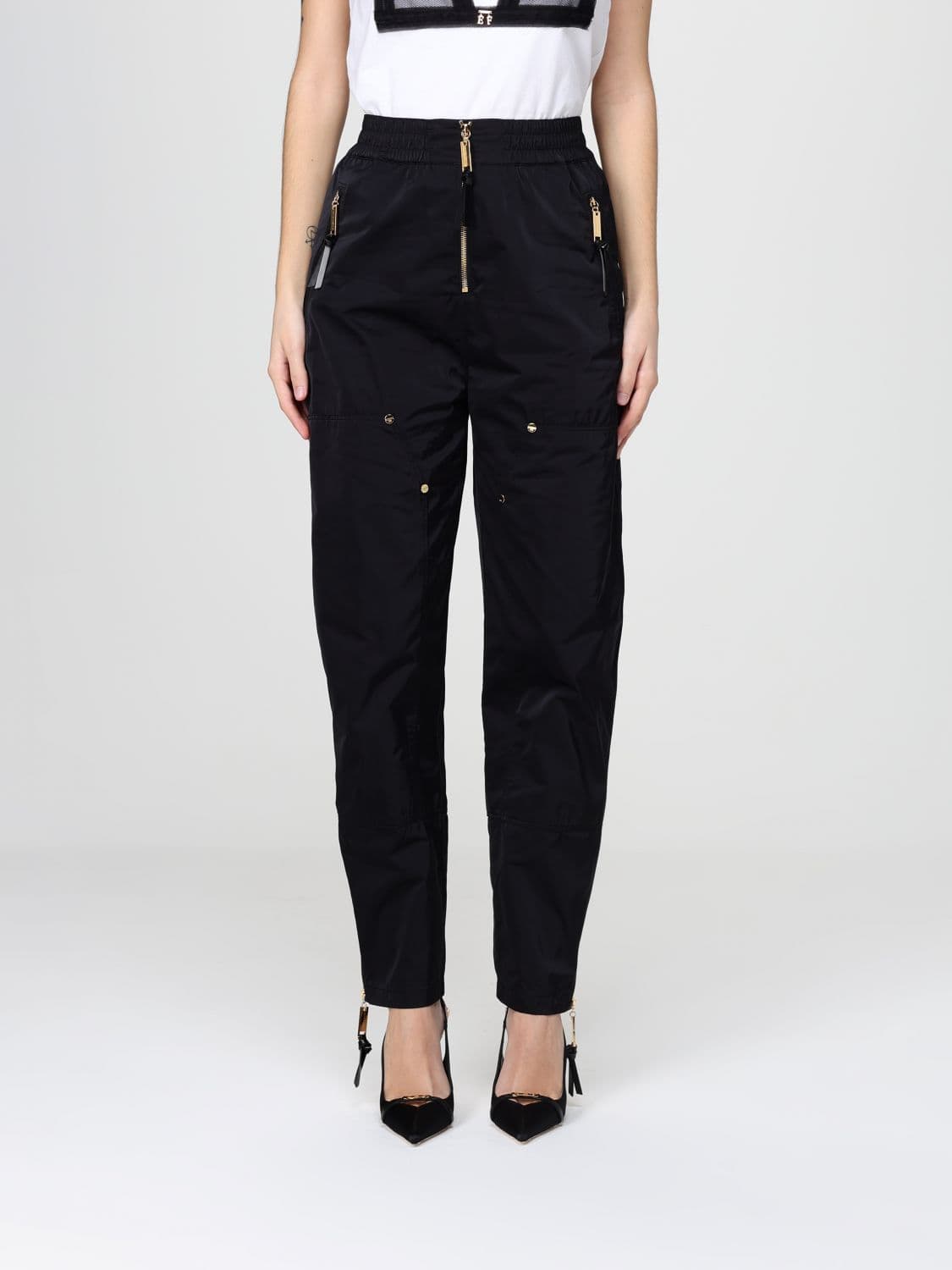 Elisabetta Franchi Straight Crêpe Trousers