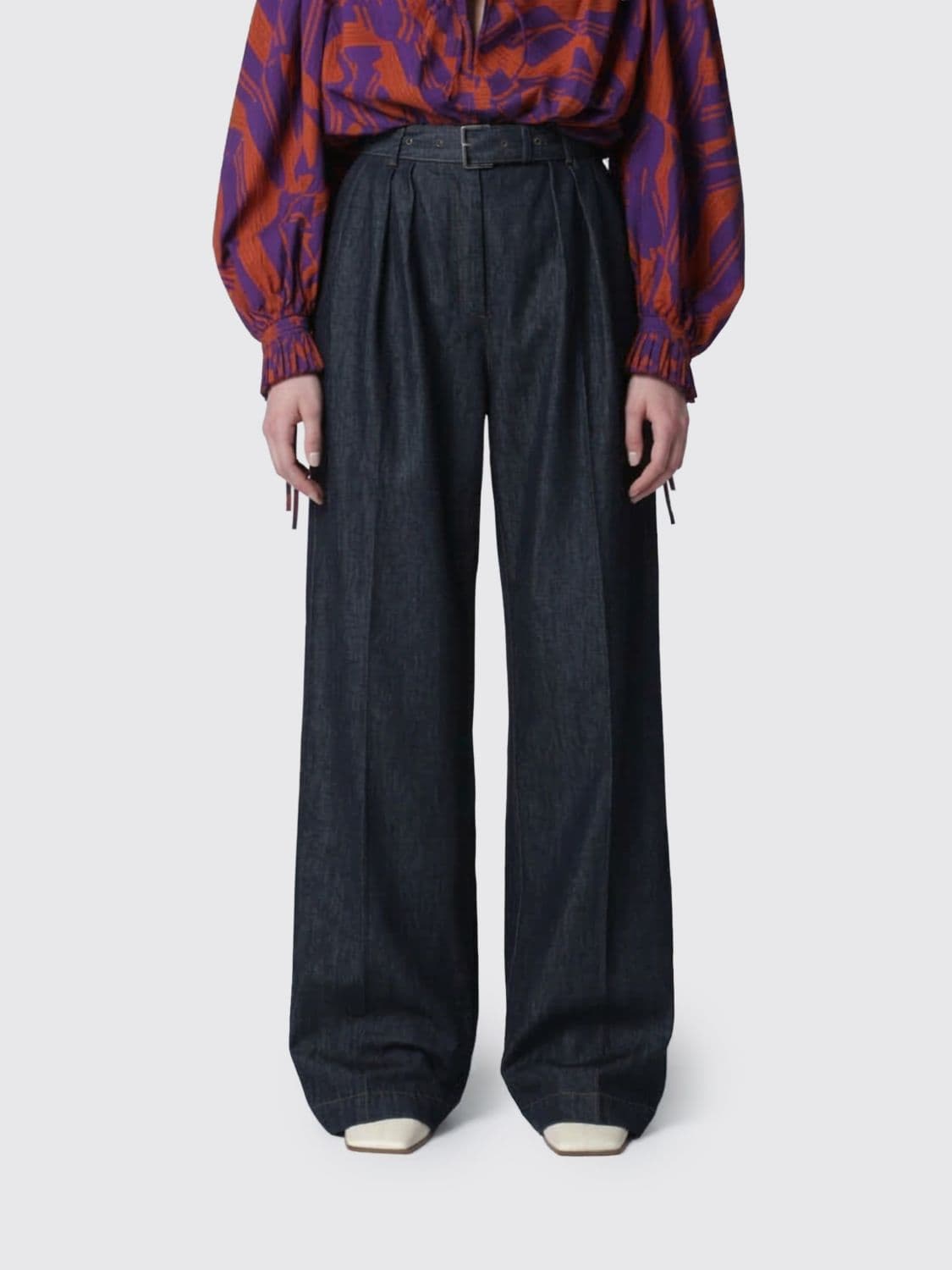 Dries Van Noten Denim Palazzo Trousers