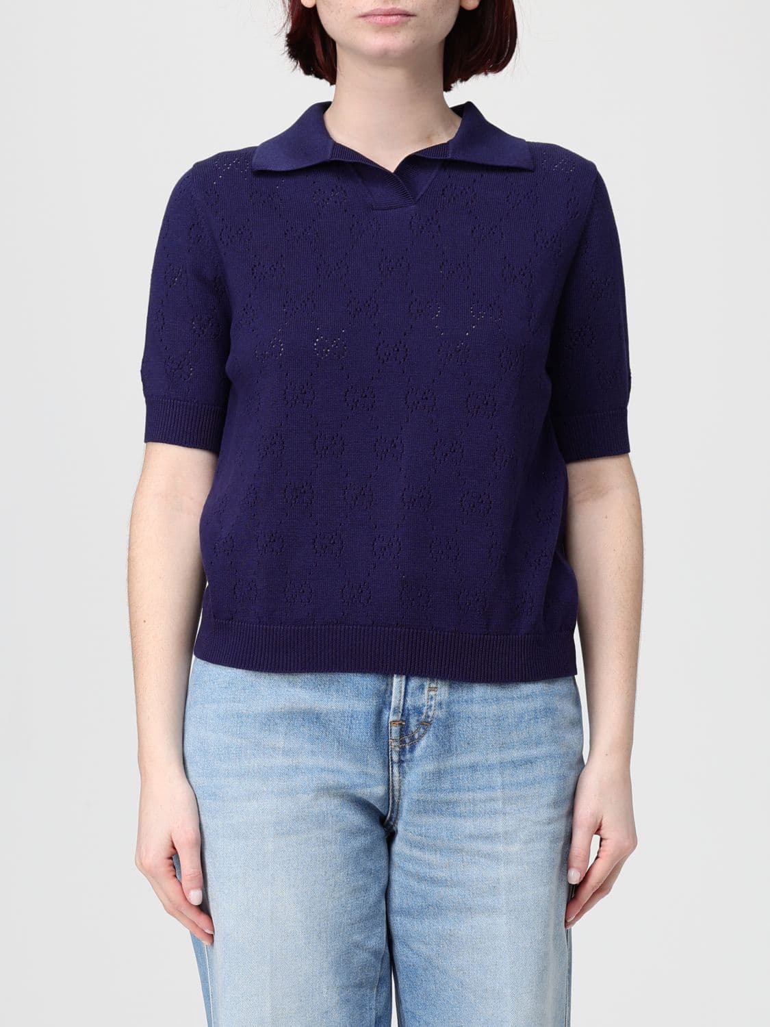 Gucci Cotton Knit Polo Shirt
