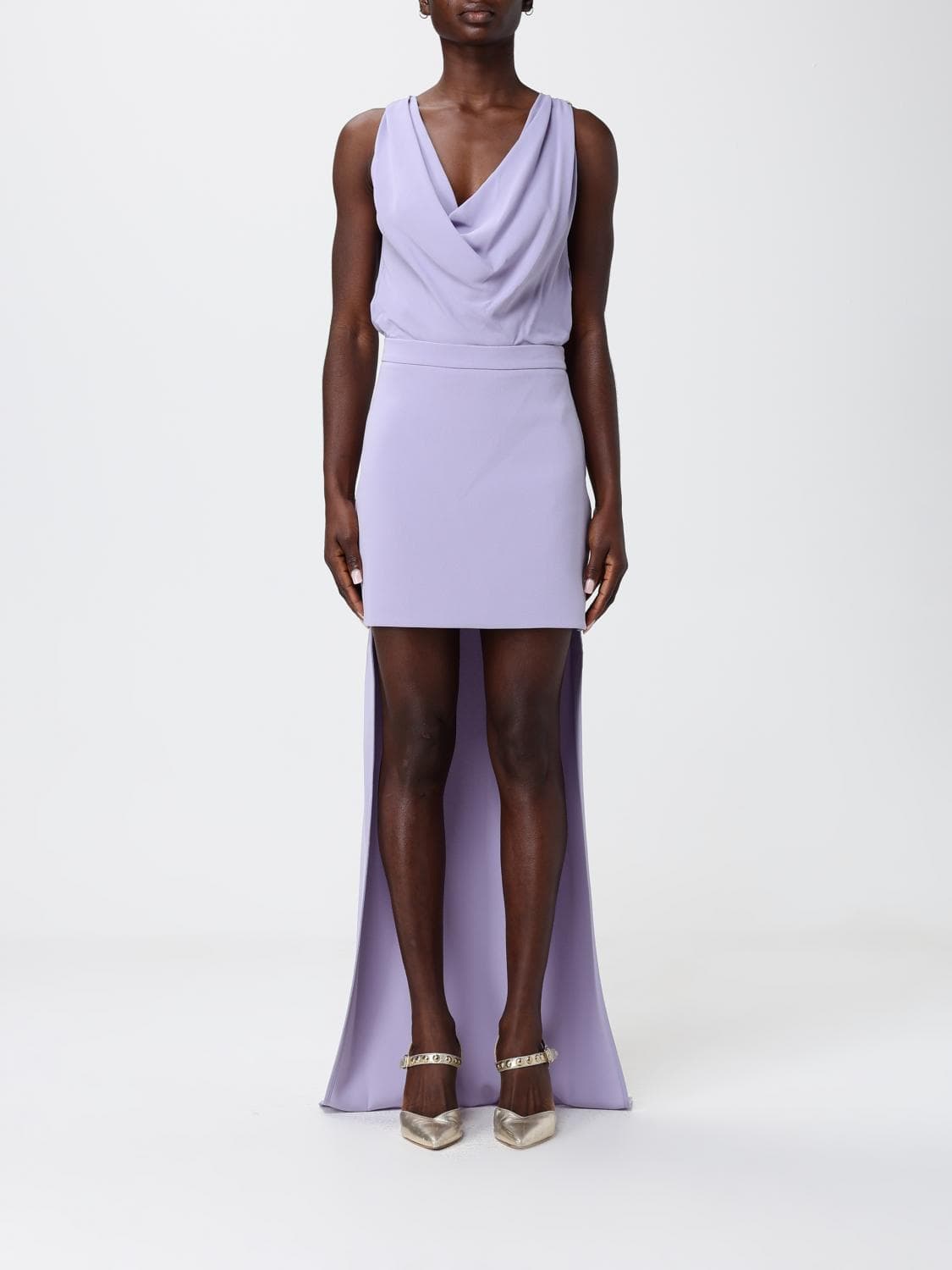 Elisabetta Franchi Asymmetric Viscose Dress