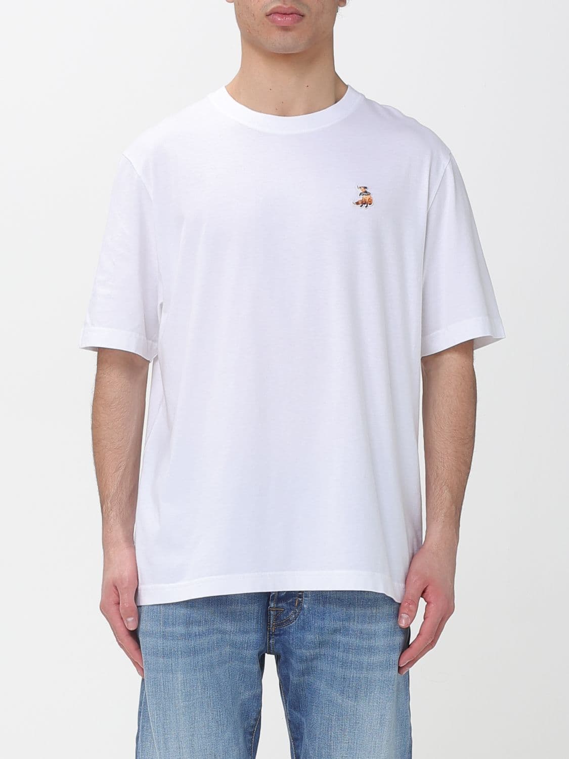 Maison Kitsuné Organic Cotton T-Shirt with Logo