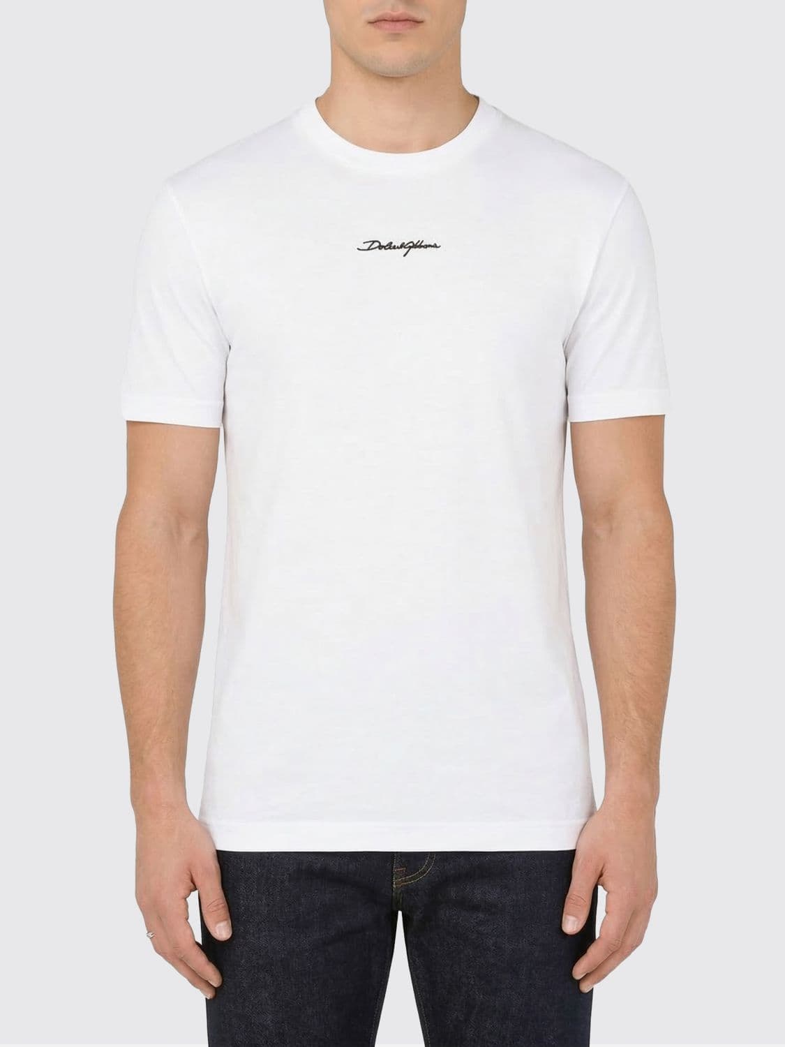 Dolce & Gabbana Cotton Crew-Neck T-Shirt with Logo