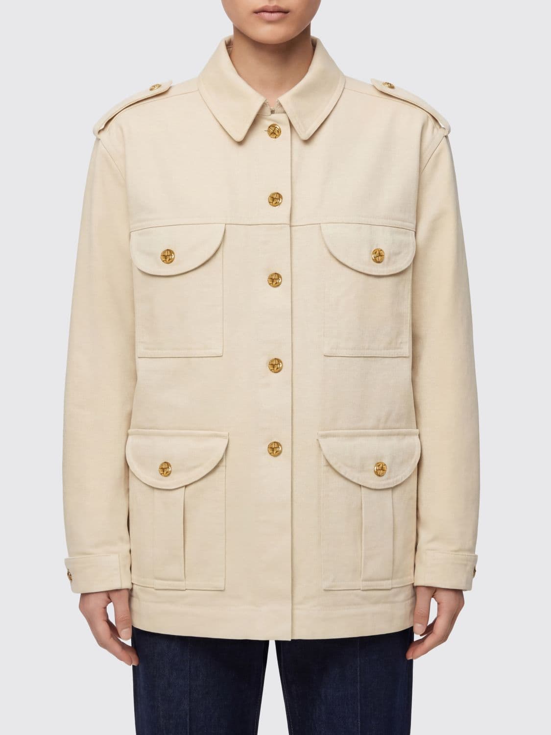 Blazé Milano Single-Breasted Cotton Coat