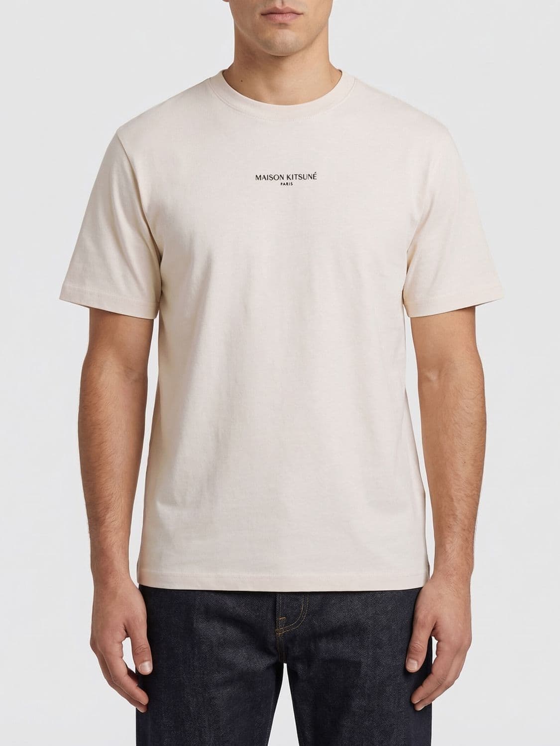 Maison Kitsuné Cotton T-Shirt with Mini Logo · S