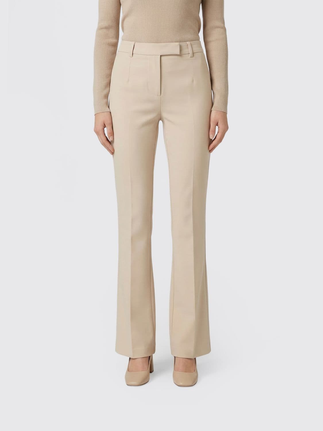 Patrizia Pepe Flared Crepe Trousers