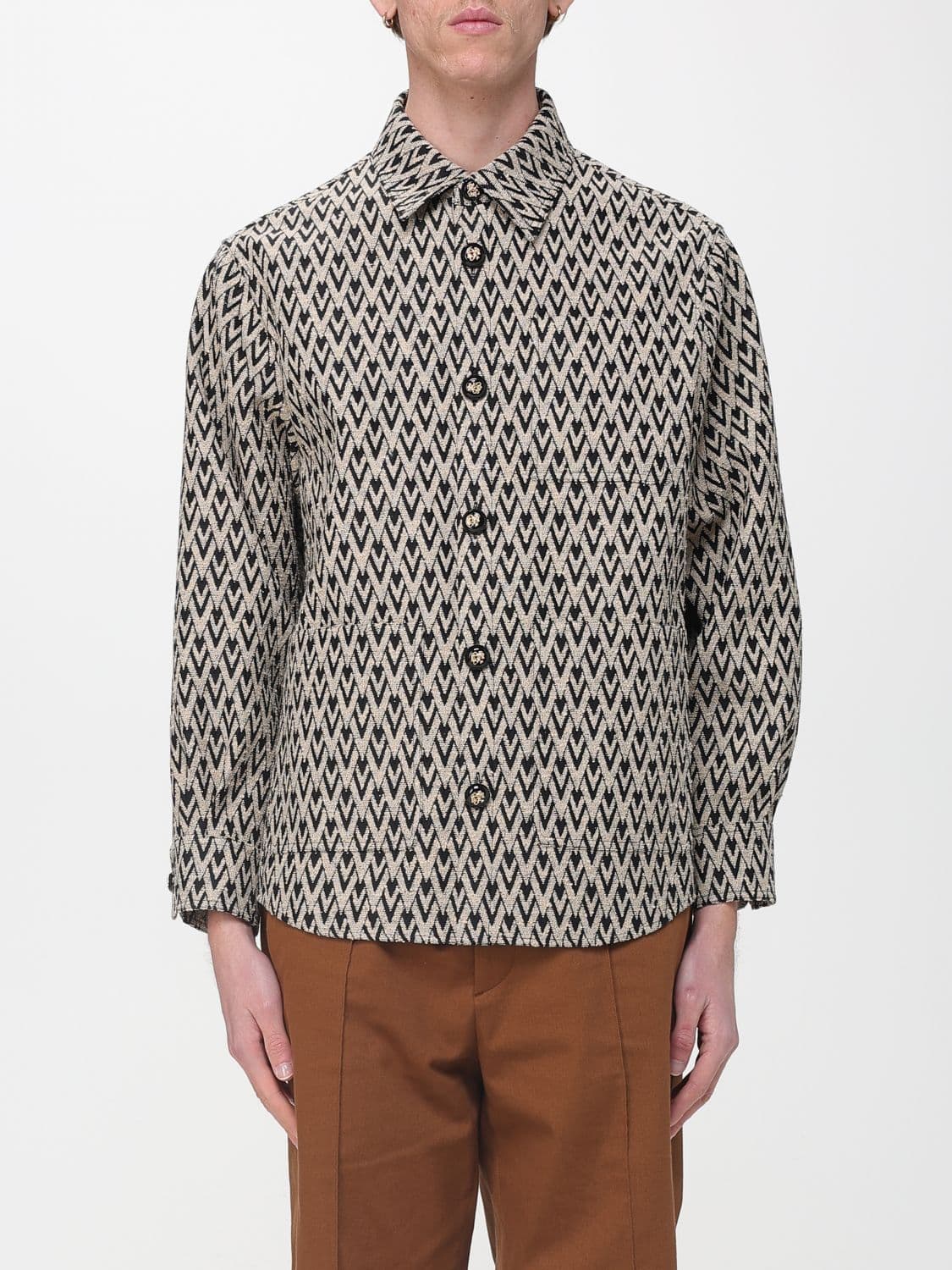 Valentino Toute La V Cotton and Silk Shirt · 46