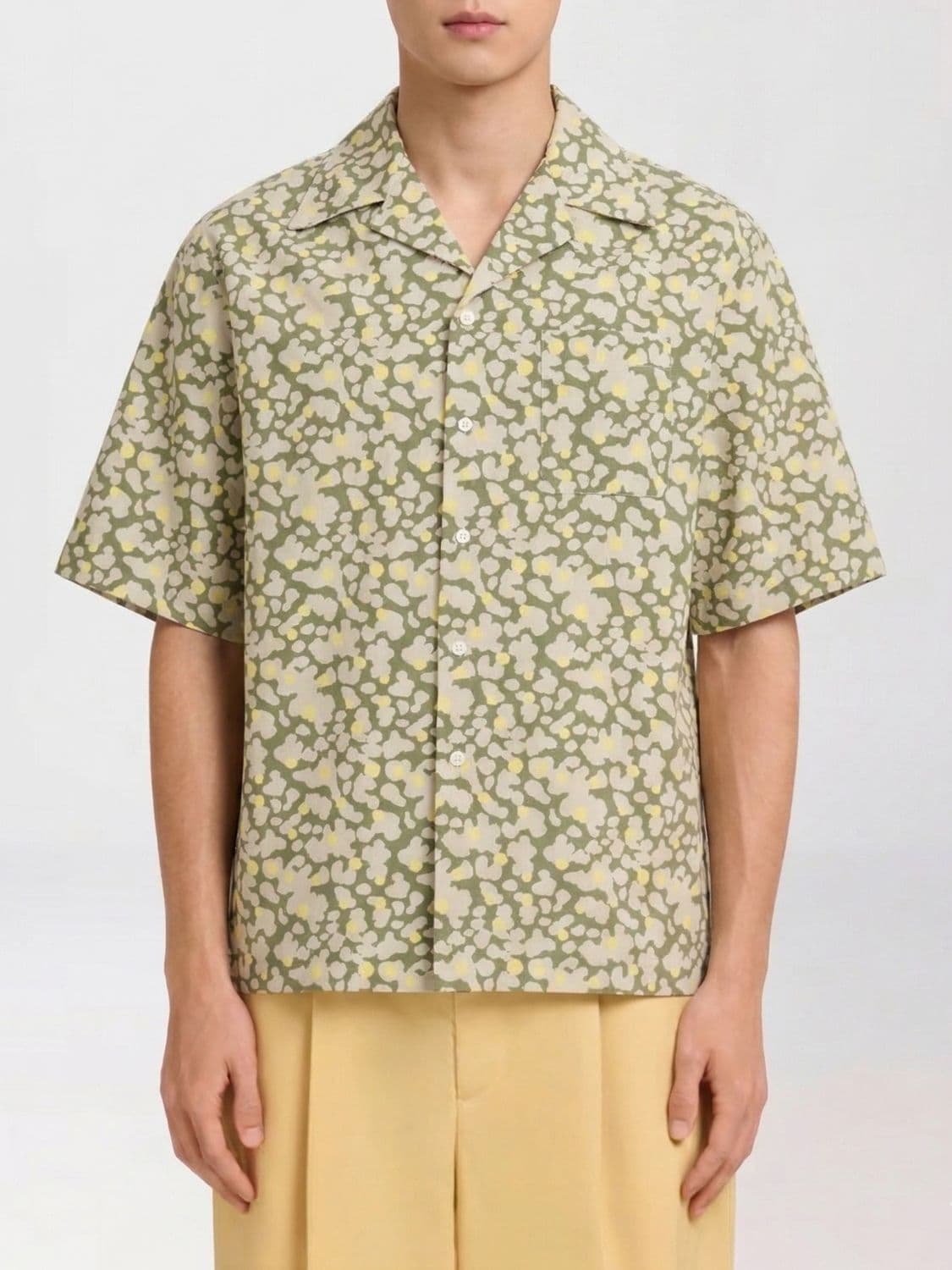 Marni Casual Cotton Shirt with Abstract Print