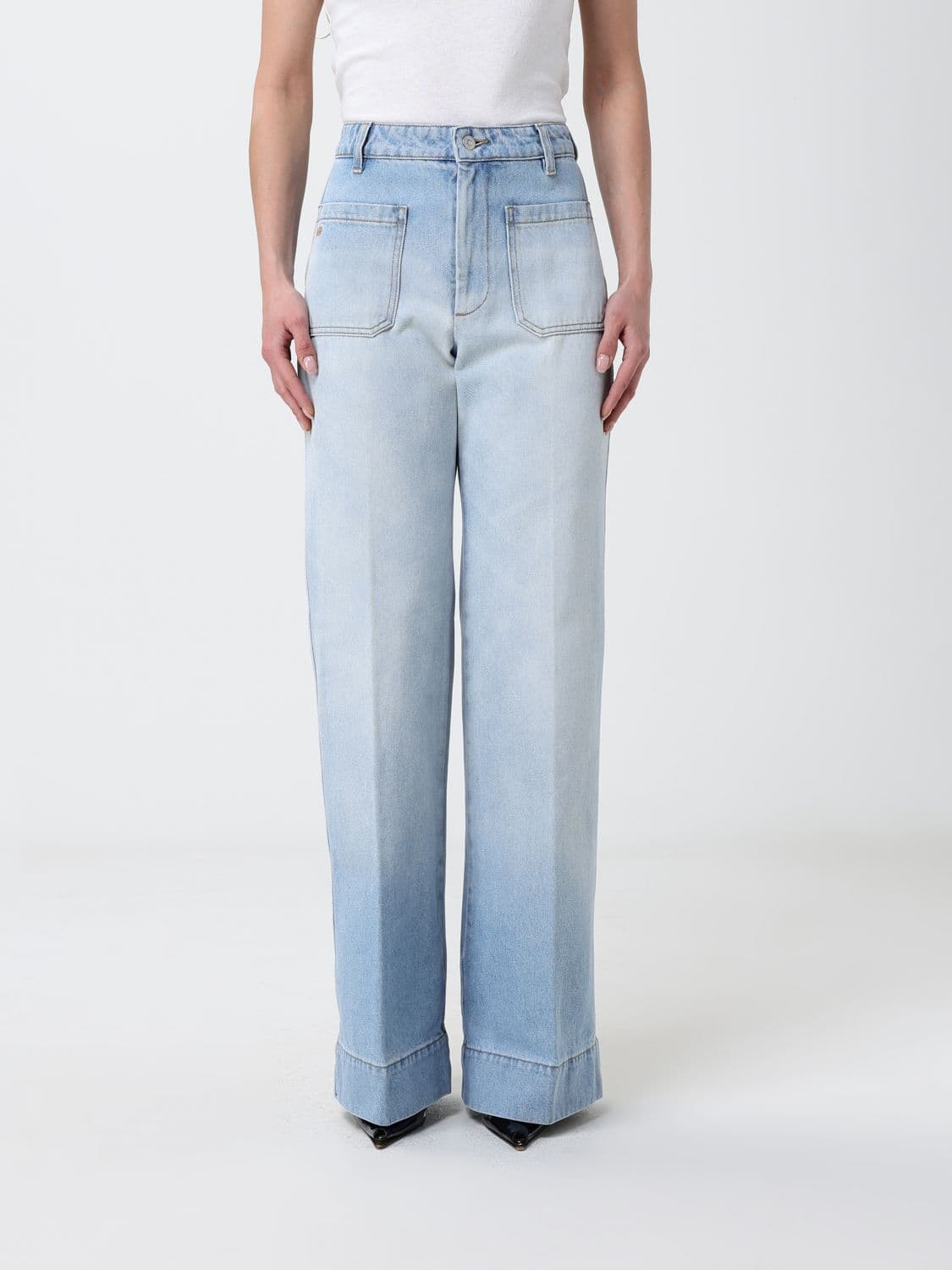 Victoria Victoria Beckham Palazzo Denim Jeans