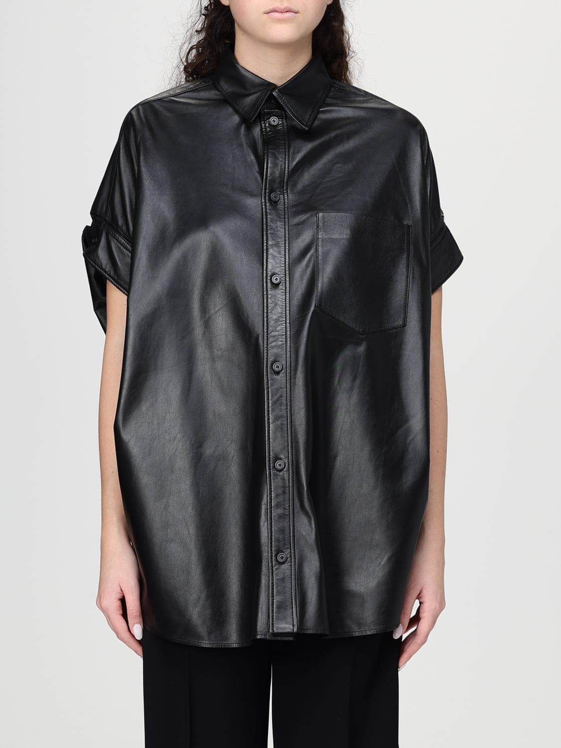 Balenciaga Leather Shirt · 36