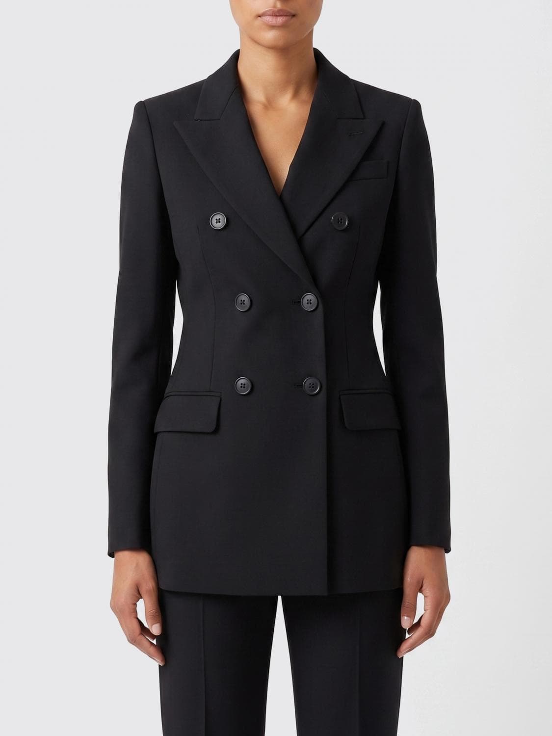 Sportmax Arco Double-Breasted Blazer in Jersey