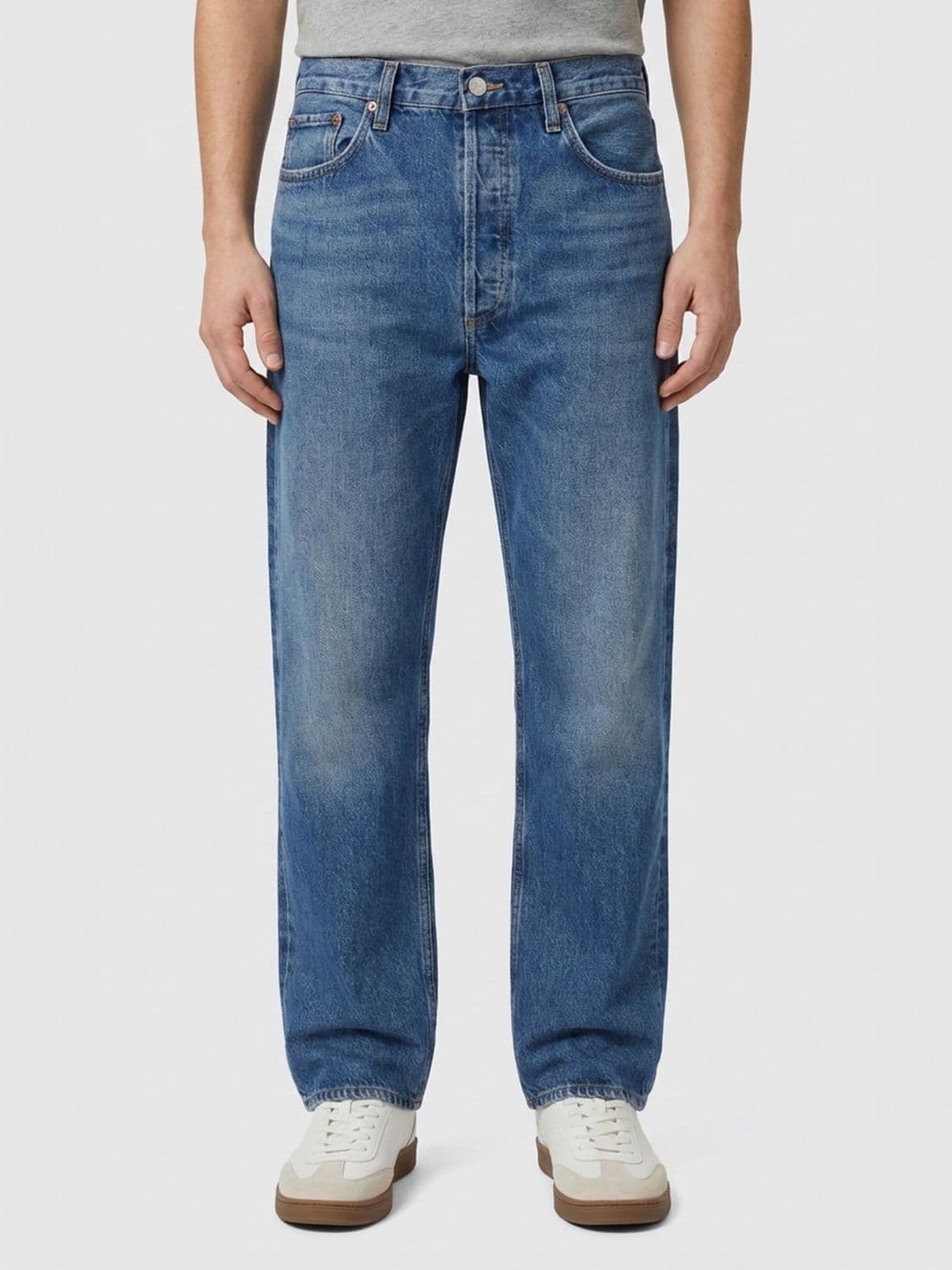 Agolde Cotton Denim Straight Jeans