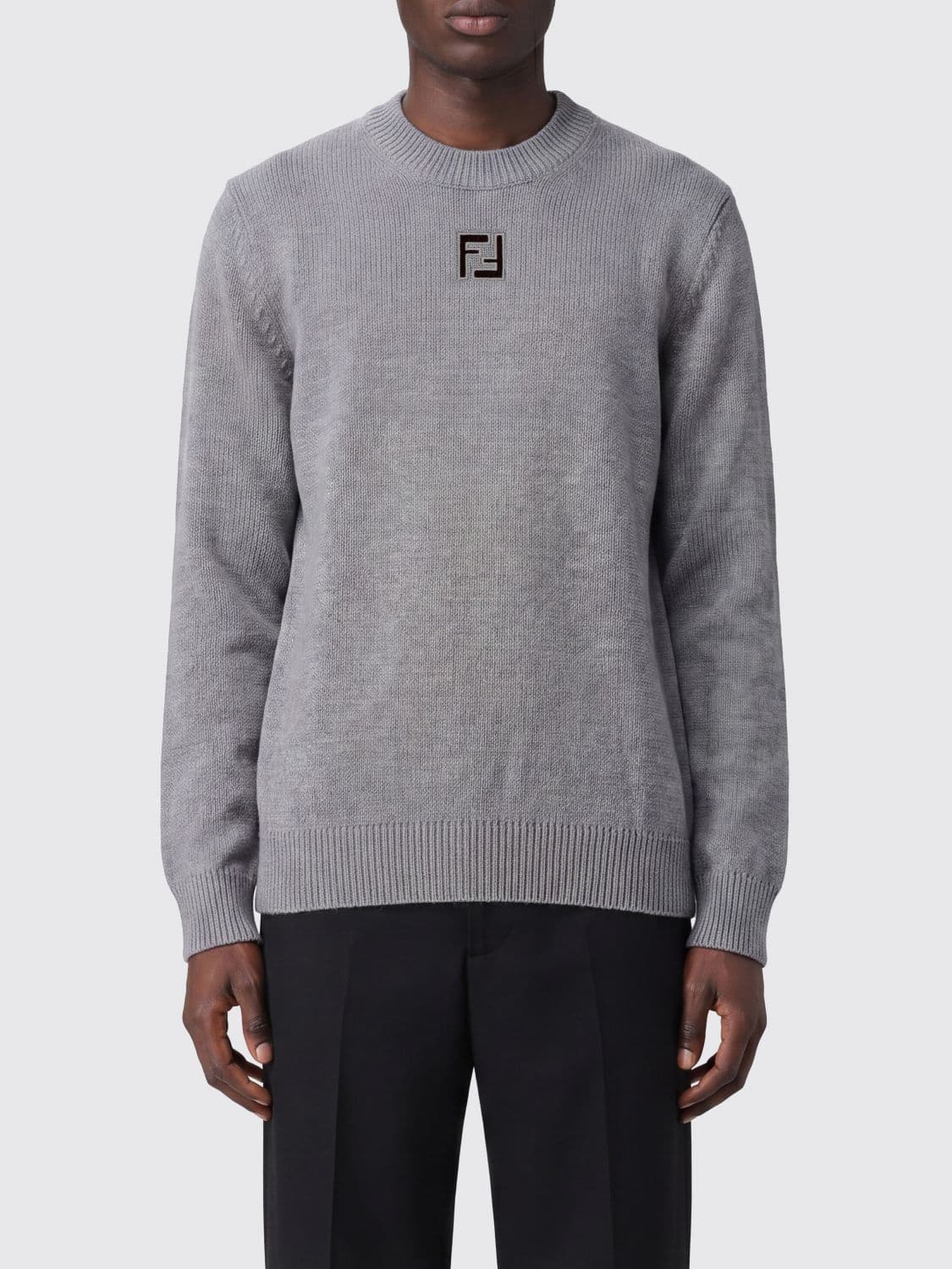 Fendi FF Wool Crew-Neck Sweater