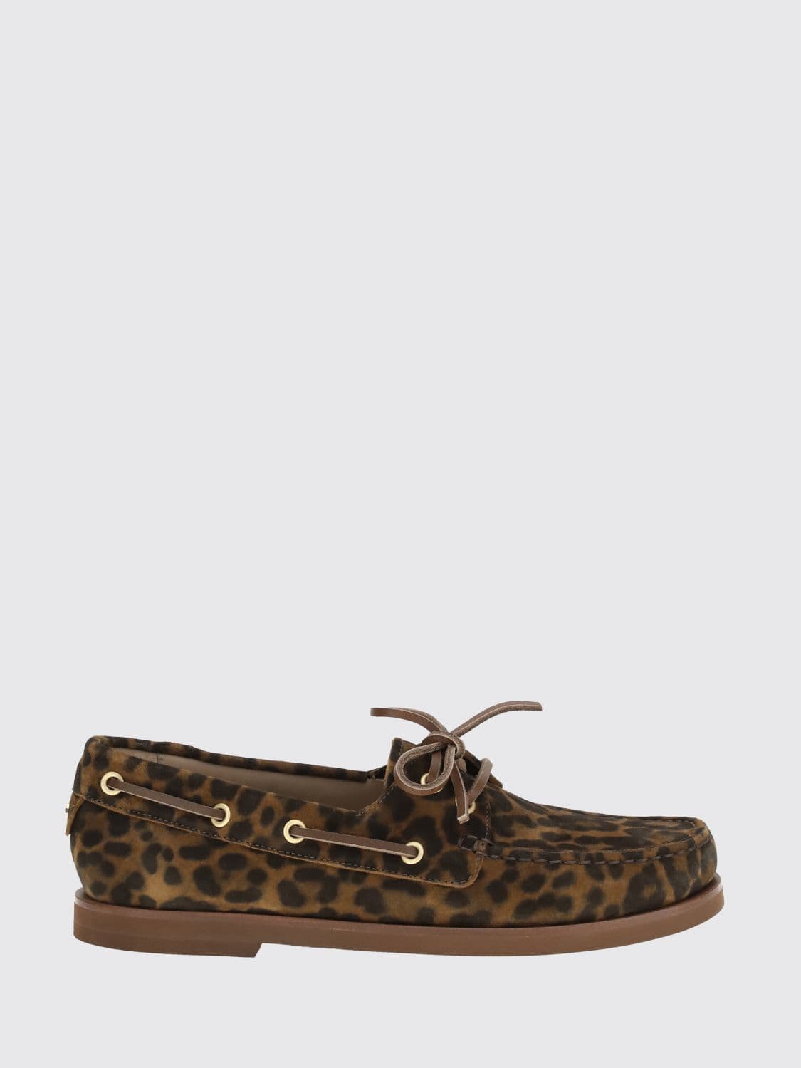Gianvito Rossi Vandée Animal Print Suede Boat Loafers