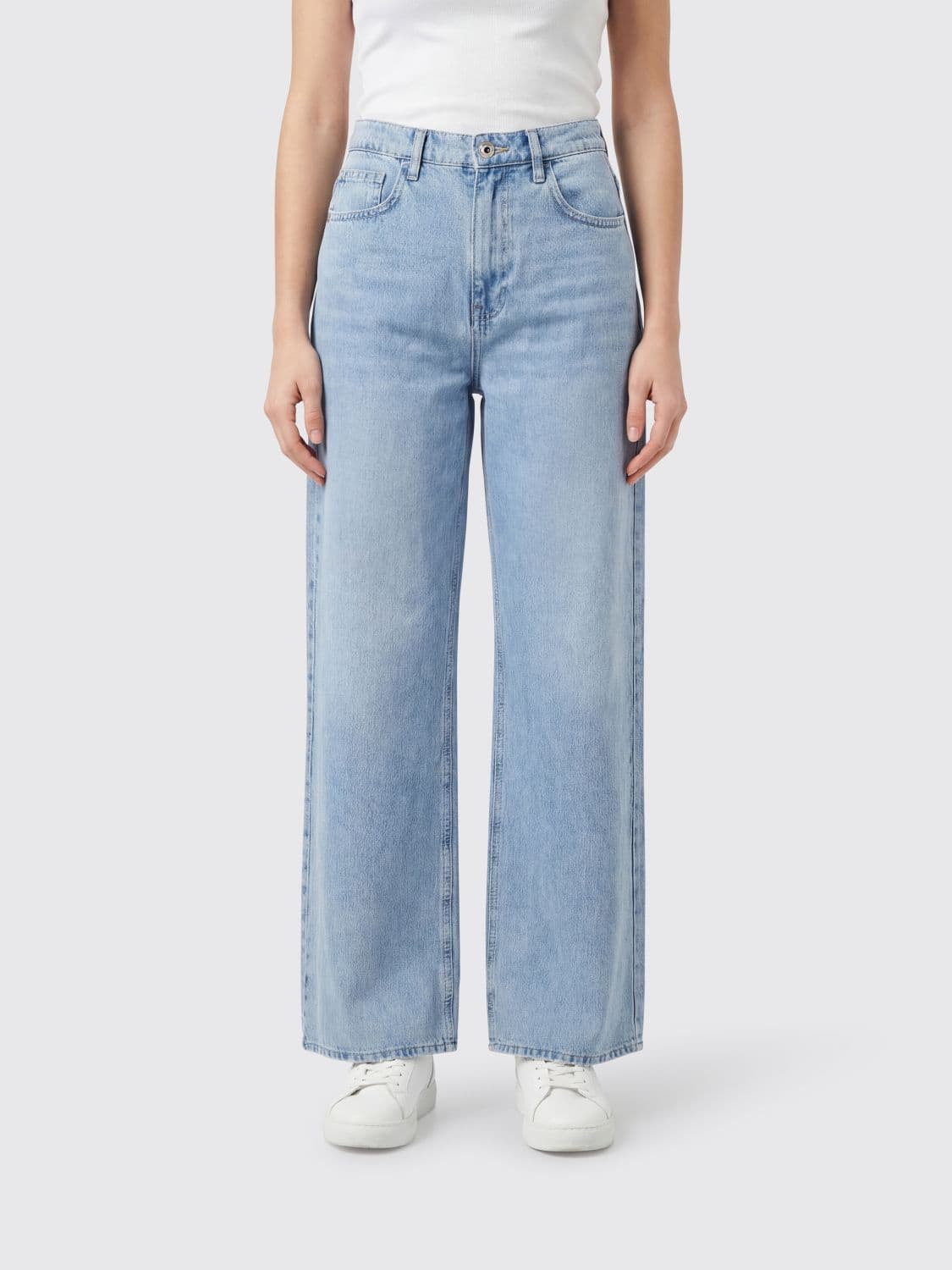 Patrizia Pepe Cotton Denim Wide-Leg Jeans
