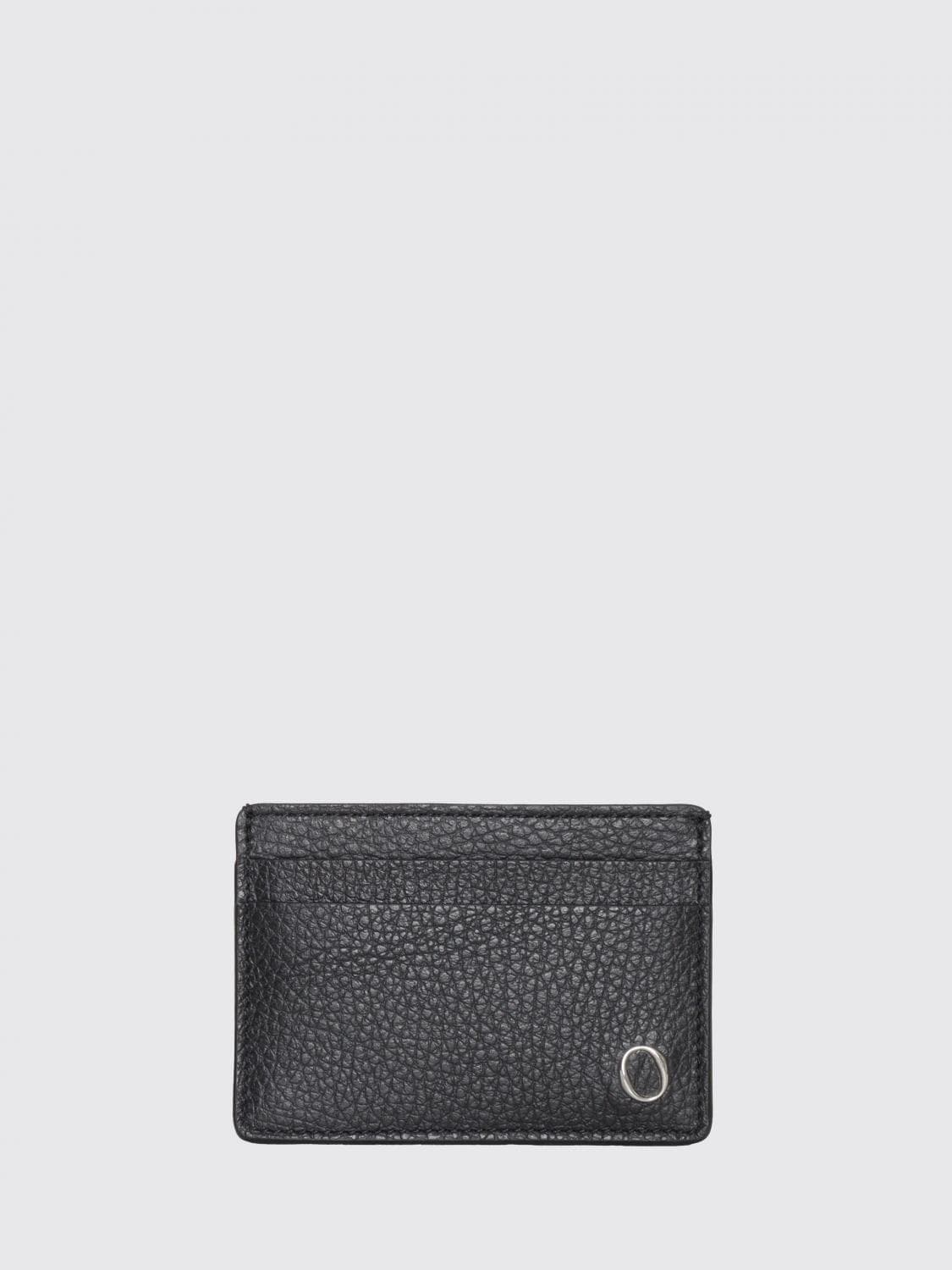 Orciani Micron Hammered Leather Credit Card Holder