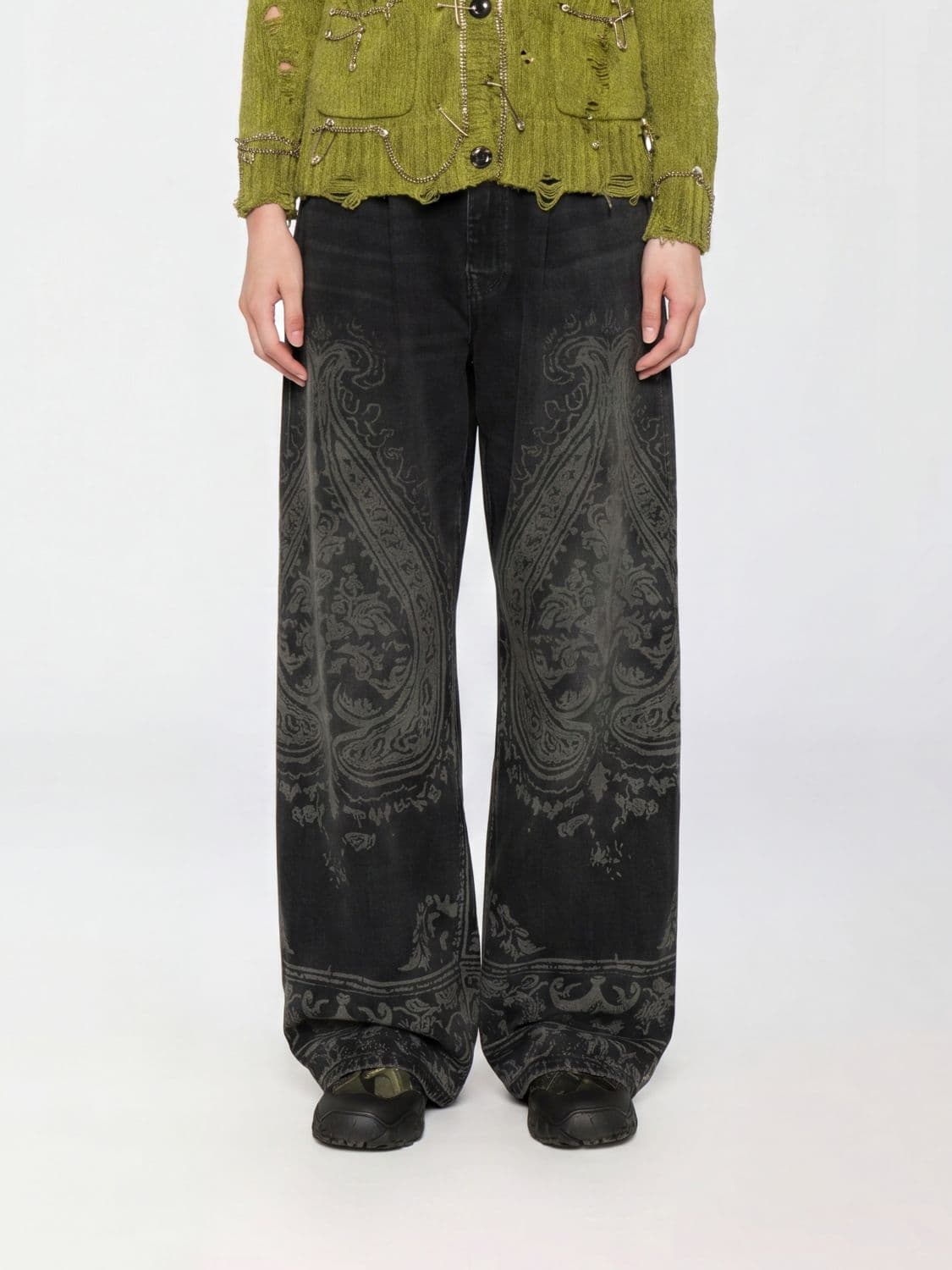 R13 Wide-Leg Jeans in Used-Effect Denim · 27