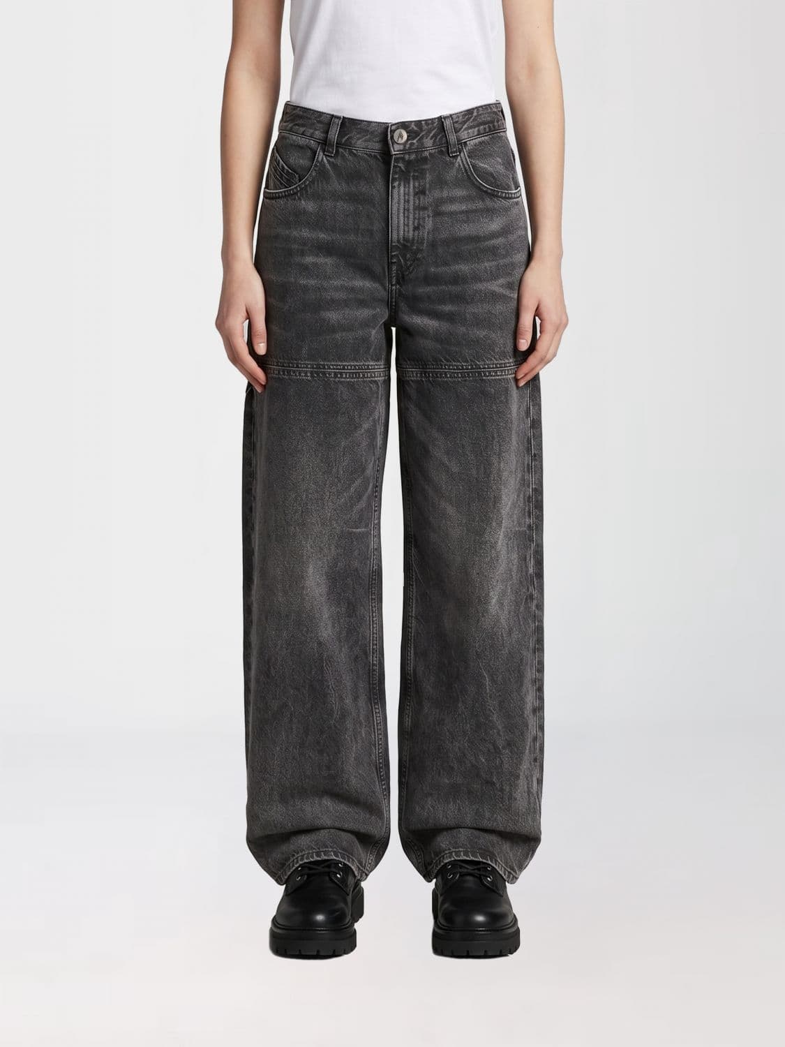 The Attico Cut-Out Wide-Leg Cotton Denim Jeans · 27