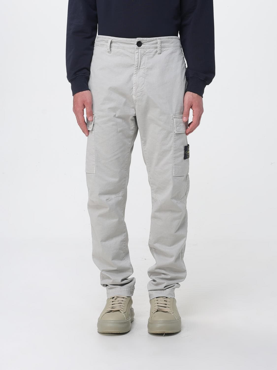 Stone Island Cotton Cargo Trousers