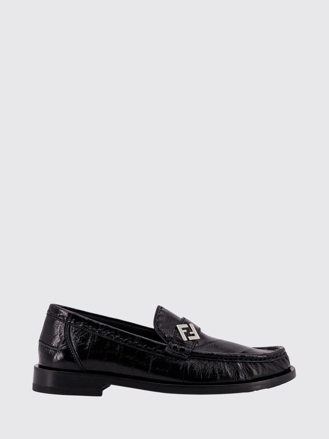 Fendi FF Leather Loafers